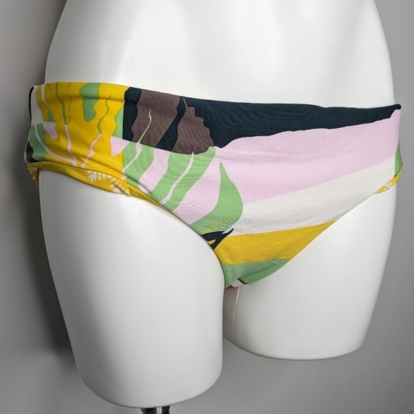 Carve Designs yellow green monstera reversible bikini bottom XL - Picture 3 of 13